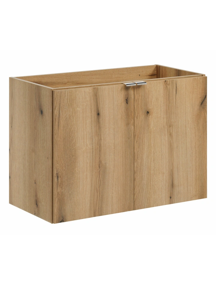 Piekaramais skapītis zem izlietnes, divdurvju, hromēti rokturi, NOVA OAK